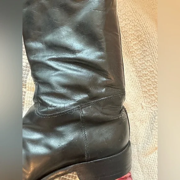 Classic Vintage CHANEL Tall Black and Brown Leather Riding Boots. Size 36.5 - Picture 10 of 15